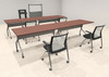 4pcs I Shape 10' Feet Nesting Training / Conference Table, #OT-SUL-T12-A