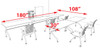 5pcs I Shape 15' Feet Nesting Training / Conference Table, #OT-SUL-T18-A