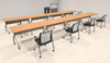 8pcs I Shape 20' Feet Nesting Training / Conference Table, #OT-SUL-T31-A