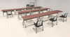 10pcs I Shape 20' Feet Nesting Training / Conference Table, #OT-SUL-T42-A