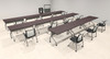 11pcs I Shape 20' Feet Nesting Training / Conference Table, #OT-SUL-T48-A