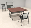 2pcs SQUARE Shape 5' Feet Nesting Training / Conference Table, #OT-SUL-T2-B