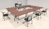 8pcs O Shape 15' Feet Nesting Training / Conference Table, #OT-SUL-T32-B