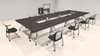 9pcs O Shape 20' Feet Nesting Training / Conference Table, #OT-SUL-T39-B