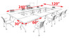10pcs O Shape 20' Feet Nesting Training / Conference Table, #OT-SUL-T42-B
