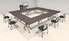 9pcs O Shape 1.5' Feet Nesting Training / Conference Table, #OT-SUL-T38-C