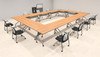 11pcs O Shape 20' Feet Nesting Training / Conference Table, #OT-SUL-T46-C