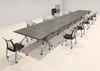 12pcs RETANGULAR Shape 30' Feet Nesting Training / Conference Table, #OT-SUL-T55-C