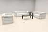 3pcs 7 Person Modern Office LeatherSoft LOVE + SOFA Set, #UF-REG-LSF2-A