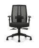 Hi Mesh Back Black Woven Fabric Cushion Office Chair, #OT-017