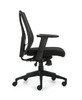 Hi Mesh Back Black Woven Fabric Cushion Office Chair, #OT-017
