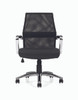 Hi Mesh Back Black Luxhide  Cushion Office Chair, #OT-037