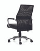 Hi Mesh Back Black Luxhide  Cushion Office Chair, #OT-037