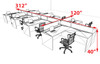 8 Person Modern Divider Office Workstation Desk Set, #OT-SUL-FP82