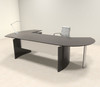 3pc Modern Contemporary Oval Executive Office Desk Set, #MT-MED-O3