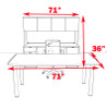 5pc Modern Contemporary Executive Office Desk Set, #OF-CON-D1