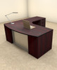 3pc L Shaped Modern Contemporary Executive Office Desk Set, #OF-CON-L58