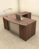 3pc L Shaped Modern Contemporary Executive Office Desk Set, #OF-CON-L59