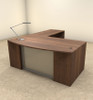 3pc L Shaped Modern Contemporary Executive Office Desk Set, #OF-CON-L64