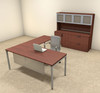 4pc L Shaped Modern Contemporary Executive Office Desk Set, #OF-CON-L72