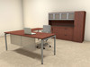 5pc L Shaped Modern Contemporary Executive Office Desk Set, #OF-CON-L77