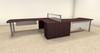 6pc L Shaped Modern Contemporary Executive Office Desk Set, #OF-CON-L8