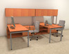 Two Persons Modern Executive Office Workstation Desk Set, #OF-CON-S1