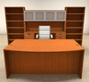 8pc Fan Front Modern Executive Office Desk Set, #OT-SUL-D17