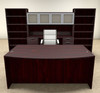 8pc Fan Front Modern Executive Office Desk Set, #OT-SUL-D19