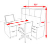 5pc L Shaped Modern Executive Office Desk, #OT-SUL-L11