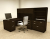 7pc L Shaped Modern Executive Office Desk, #OT-SUL-L16