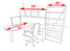 5pc L Shaped Modern Executive Office Desk, #OT-SUL-L39