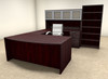 6pc U Shaped Modern Executive Office Desk, #OT-SUL-U43