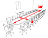 Modern Boat Shapedd 30' Feet Conference Table, #OF-CON-C107