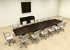 Modern Boat Shapedd 16' Feet Conference Table, #OF-CON-C75