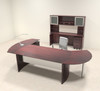 6pc Modern Contemporary L Shaped Executive Office Desk Set, #MT-MED-O23