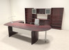 8pc Modern Contemporary L Shaped Executive Office Desk Set, #MT-MED-O26