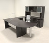 6pc Modern Contemporary U Shaped Executive Office Desk Set, #MT-MED-U15