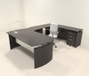 4pc Modern Contemporary U Shaped Executive Office Desk Set, #MT-MED-U3