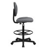 Gray Fabric Ergonomic Drafting Stool (Adjustable Range 26''-30.5''H or 22.5''-27''H) , #FF-0510-14