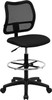 Mid-Back Mesh Drafting Stool with Black Fabric Seat , #FF-0521-14