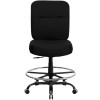 Big & Tall 400 lb. Capacity Big & Tall Black Fabric Drafting Stool with Extra WIDE Seat , #FF-0309-14