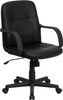 Mid-Back Black Glove Vinyl Executive Office Chair , #FF-0264-14