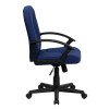 Mid-Back Navy Fabric Executive Chair with Nylon Arms , #FF-0268-14