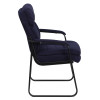 Navy Microfiber Executive Side Chair with Sled Base , #FF-0462-14