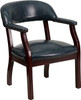 Navy Vinyl Luxurious Conference Chair , #FF-0471-14