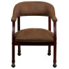 Bomber Jacket Brown Luxurious Conference Chair with Casters , #FF-0476-14