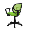Mid-Back Green Mesh Task Chair and Computer Chair with Arms , #FF-0042-14