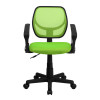 Mid-Back Green Mesh Task Chair and Computer Chair with Arms , #FF-0042-14