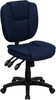 Mid-Back Navy Blue Fabric Multi-Functional Ergonomic Task Chair , #FF-0336-14